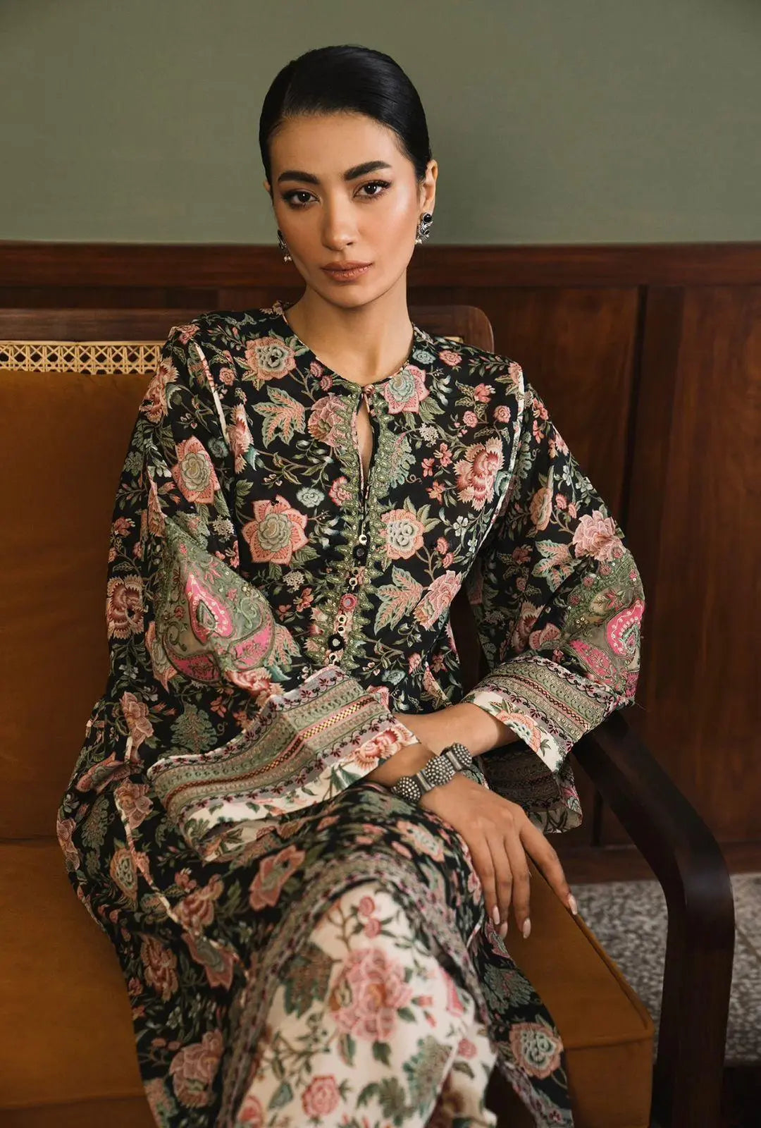 JACQUARD fabric digital printed shirt and trouser