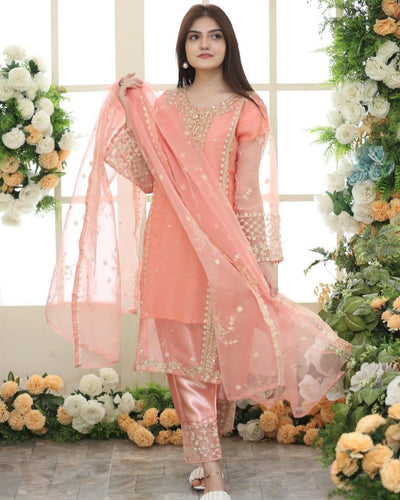 TEHZEEB Fancy Organza (3Pc) Zephali